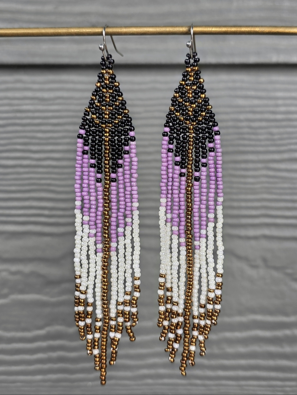 Empress Boho Fringe Beaded Earrings Handmade Jewelry Tribal Boheme